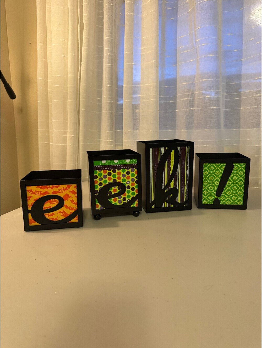 Gold Canyon with metal candle bases and interchangable glass tiles